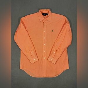 Polo Ralph Lauren Yarmouth Shirt Mens 16 34/35 Orange